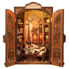 Daehotoys 懷舊書店迷你屋DIY套組, 1個, 混合色