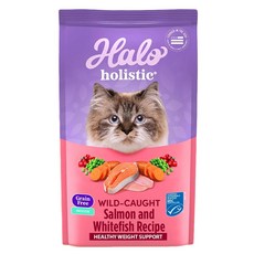 Halo 嘿囉 成貓用 無穀乾糧, 4.53kg, 1袋, 野生鮭魚燉白魚