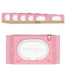 OLDam 可沖式濕紙巾 掀蓋型 62張, 1入, 10包
