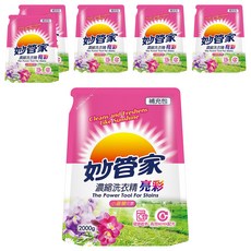 Magic Amah 妙管家 濃縮洗衣精 亮彩 小蒼蘭花香 補充包, 2kg, 6包