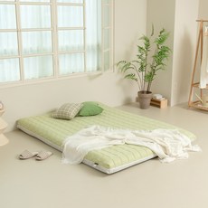 The Lix Home 9區床墊+絎縫床包, 15cm, 橄欖綠