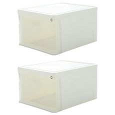 KEYWAY 聯府 愛家抽屜整理箱 45L, 透明色 + 白色, 2個