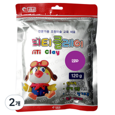 티티 클레이, 보라, 120g, 2개