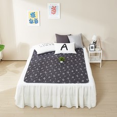 THEANN 無電磁波單人露營電熱毯, 炭灰色(鑽石菱格紋), 135 x 180cm