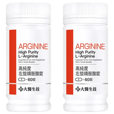 大醫生技 高純度左旋精胺酸錠, 60顆, 2罐