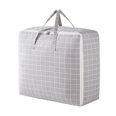 패브릭 이불 정리가방 대형, 체크, 1개