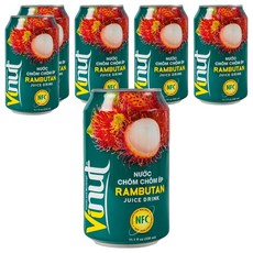 Vinut 紅毛丹果汁, 330ml, 6罐