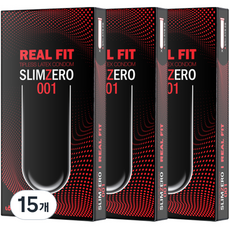 슬림제로 001 리얼핏 콘돔, 8개입, 15개