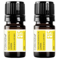 시나몬이오 아로마 에센셜 오일 E15, 레몬, 10ml, 2개