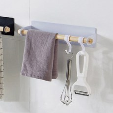 hillo 이지 무타공 키친타올 행주걸이 부착형, 화이트, 1개