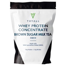 TRYALL 濃縮乳清蛋白 黑糖奶茶, 1包, 500g