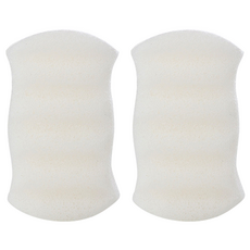 I'm Konjac 大尺寸 全家適用 沐浴用海綿, 白色(純粹), 2個