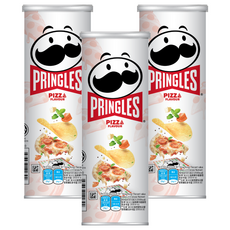 PRINGLES 品客 洋芋片 比薩口味, 追劇必備零食, 102g, 3罐