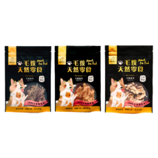 PET FORCE 寵愛惡勢力 毛孩天然零食 3包組 50g + 50g + 15g, 櫻桃鴨里肌片 + 虱目魚柳片 + 雪梨黑豬肺乾, 1組, 115g