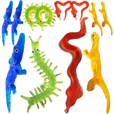 Happy Eye 叢林爬行動物黏黏捏捏樂 12入, 1個, 隨機出貨, 360g