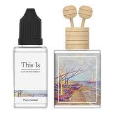 디스이즈명화 클립형 차량용 디퓨저 15ml 본품 + 30ml 리필 세트, 코튼어라운드, 1세트