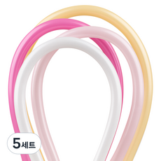 셈퍼텍스 요술풍선 160S 40p 세트, 화이트, 핑크, 푸치샤, 피치(랜덤발송), 5세트