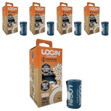 LOGIN 洛格 生物降解拾便袋, 藍色, 8捲, 5盒