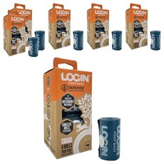 LOGIN 洛格 生物降解拾便袋, 藍色, 8捲, 6盒