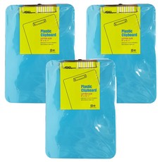 ABEL 力大牌 A4彩色板夾, 藍色, 3個