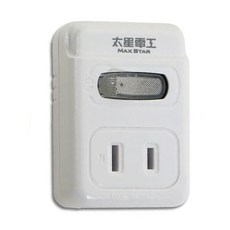 MAX STAR 太星電工 一開三插分接式插座, 9.8cm, 1個