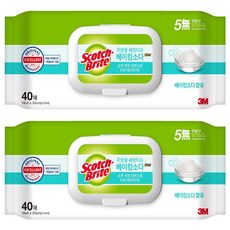 3M Scotch-Brite 百利 小蘇打廚房用清潔濕紙巾, 2個