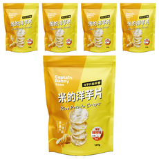Captain Danny 丹尼船長 米的洋芋片 爆香蒜辣味, 120g, 5包