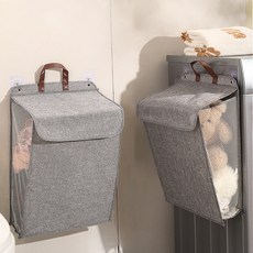 MF商店 亞麻布料多功能折疊洗衣籃, 灰色