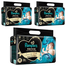 Pampers 幫寶適 奢寵幫黏貼型紙尿褲 6~11kg, M, 114片