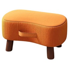 軟包手提小矮凳, 橘紅, 1個