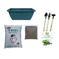루꼴라키우기 텃밭 화분 색상랜덤 + 흙 7L + 세척마사토 250g + 루꼴라 씨앗 + 미니삽 3종 세트, 혼합색상, 1개