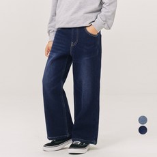 LollyTree 兒童刷毛內裡半寬版彈性牛仔褲