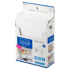 inomata 冰箱抗菌消臭架高板 2段收納, 1入, 1盒