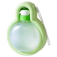 SOFT ZOO 流體動物 氣球摺疊 寵物外出隨行水糧杯 燈泡款 6.5 x 14 x 18.5cm 2個, 蒂安綠, 1組