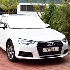 Bosae 汽車前擋風玻璃遮陽防霜兩用罩+收納袋, 銀色 + 黑色, 1個