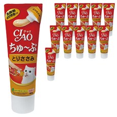 챠오츄르 츄브 고양이 간식, 닭가슴살, 80g, 12개