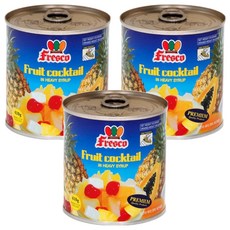 Fresco 후르츠 칵테일 통조림, 410g, 3개