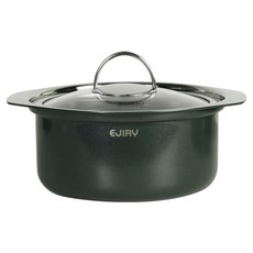 EJIRY 電磁爐適用Stain Cube G系列附蓋雙耳鍋 深綠色, 20cm(Asia Pot High款), 1個