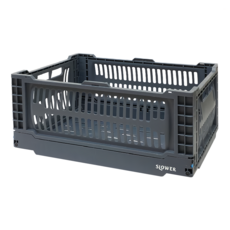 SLOWER 折疊收納籃, L, 藍色, 1個