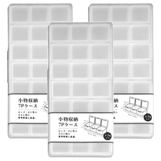 YAMADA 小物收納盒-7入*3(格) 透明多格設計, 透明色, 1入