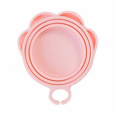 E.dot 萌趣貓掌寵物矽膠罐頭蓋/密封蓋 食品級矽膠, 粉色, 1個