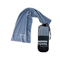 ZBIBI 柔軟健身運動毛巾 100 x 30 cm, 2個, 藍色