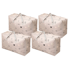 小麥購物 棉被收納袋2件組, 灰圈圈, 2組