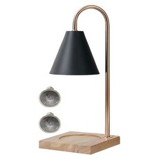 可調光定時融蠟燈Set 2 四檔調光 三檔定時2H/4H/8H, 黑色