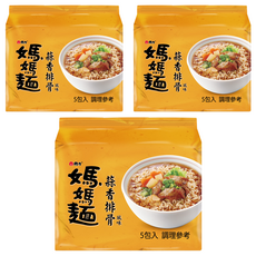維力 媽媽麵 蒜香排骨風味 80g, 15包