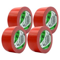 신흥 국산 대용량 라바 청면테이프 48mm x 25M 빨강, 4개