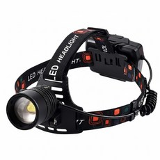 TX Tanox 特林 XHP50伸縮變焦強亮頭燈 USB充電 ABS零壓感 防水按鍵 可調透氣燈帶, 黑色, 1個