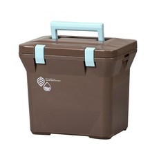 SHINWA 비비드 아이스박스 + 스티커 세트, 브라운, 7L