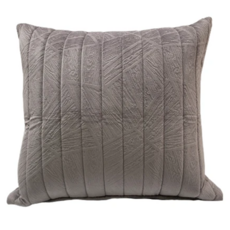 J&N 木紋衍縫鋪棉短毛絨抱枕 45*45 灰色 Set 2個, 1組