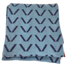 LEMONKID 檸檬寶寶 跳跳糖針織圍巾 - 棕藍色, 148 x 16cm